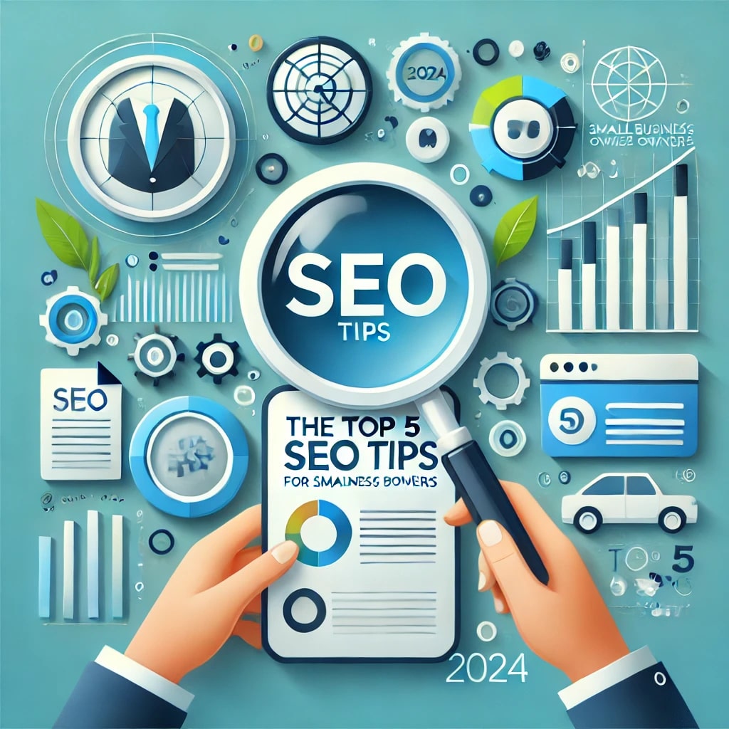 Infographic of for the Top 5 SEO Tips for Small Businesses in 2024 by Insurrection Digital